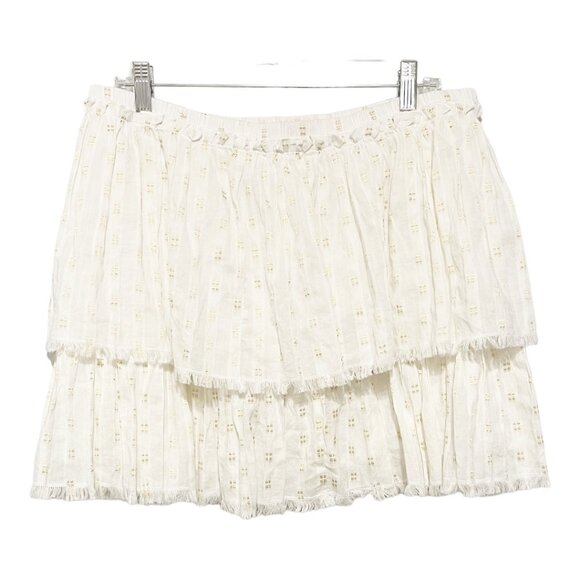 NWT Vineyard Vines Large Lurex Dobby Flounce Skirt - Picture 3 of 7